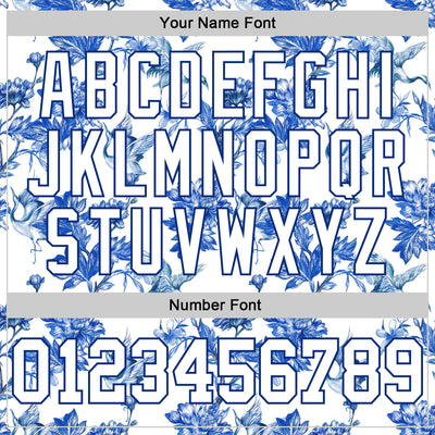 Custom Stitched White Royal 3D Pattern Design Heron And Flower Sports Pullover Sweatshirt Hoodie