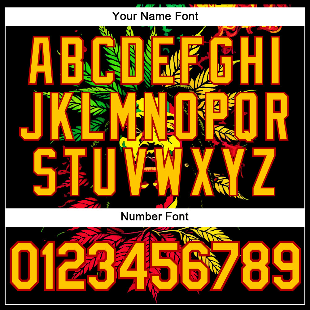 Custom Black Yellow-Red 3D Pattern Design Black History Month Performance T-Shirt