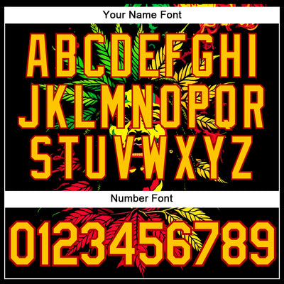 Custom Black Yellow-Red 3D Pattern Design Black History Month Performance T-Shirt