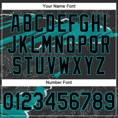 Custom Stitched Black Teal 3D Pattern Design Torn Paper Style Sports Pullover Sweatshirt Hoodie