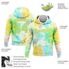 Custom Stitched Tie Dye Pea Green-Yellow 3D Watercolor Sports Pullover Sweatshirt Hoodie