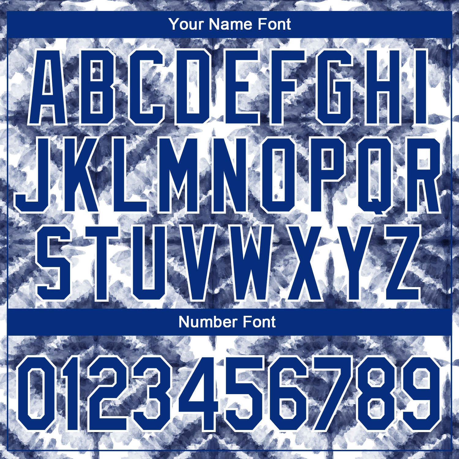 Custom Stitched Tie Dye Royal-White 3D Watercolor Shibori Style Sports Pullover Sweatshirt Hoodie