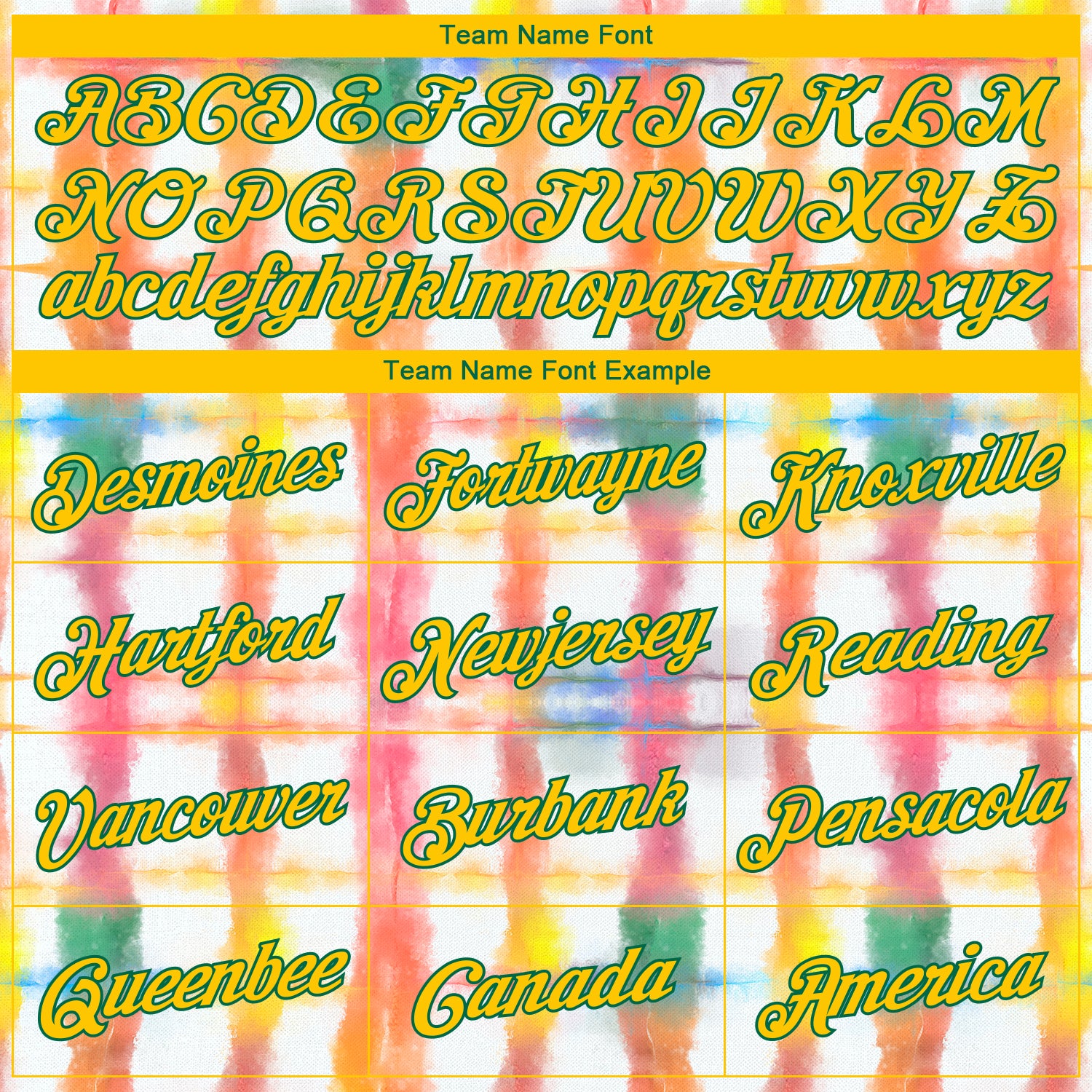 Custom Stitched Tie Dye Yellow-Kelly Green 3D Rainbow Watercolor Sports Pullover Sweatshirt Hoodie