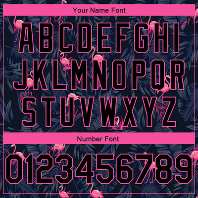 Custom Black Pink-Light Blue 3D Pattern Design Flamingo Authentic Basketball Jersey