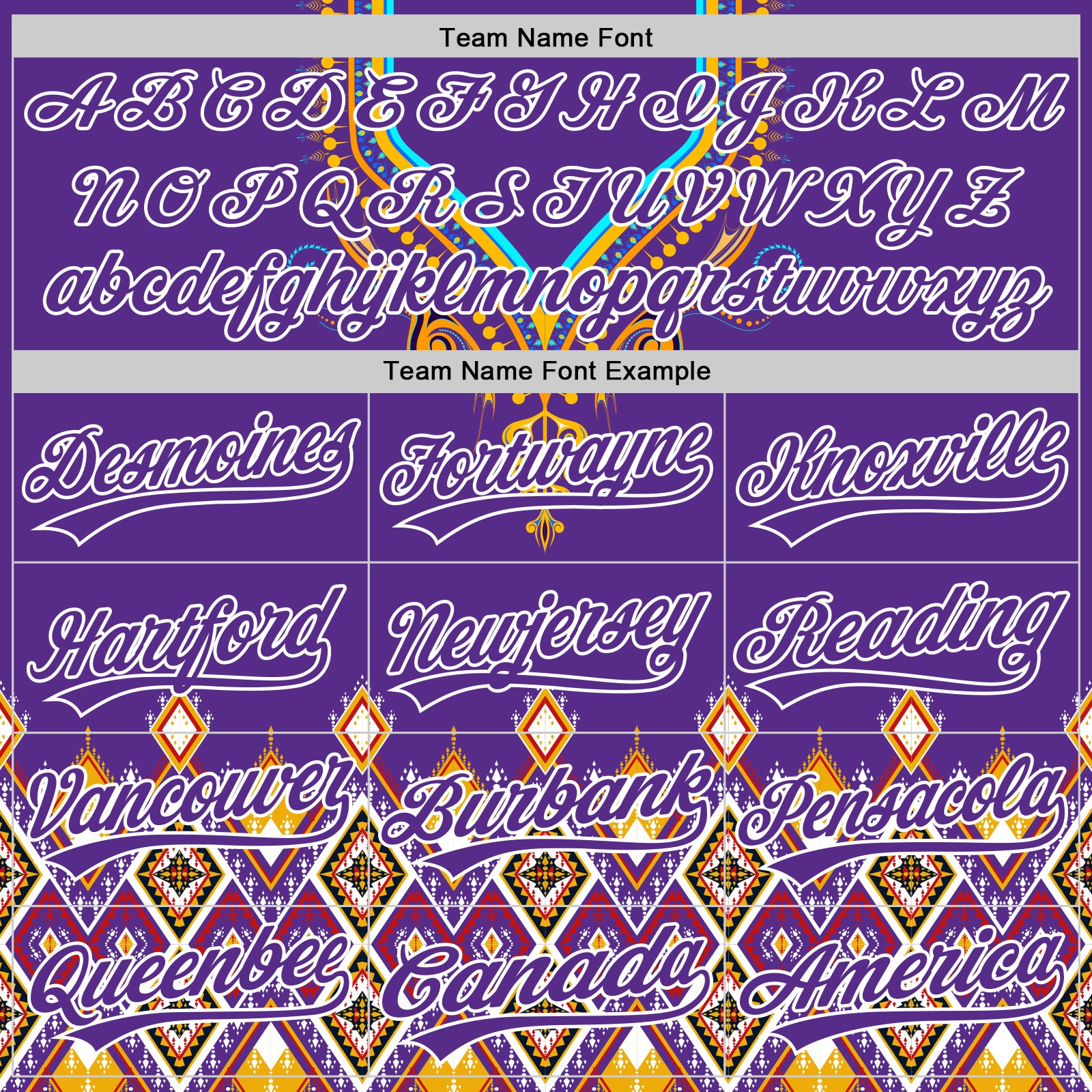 Custom Purple White 3D Pattern Design Traditional African Ethnic Style Authentic Baseball Jersey