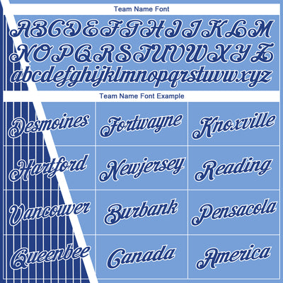 Custom Light Blue Royal-White Triangle Pinstripes Authentic City Edition Basketball Jersey