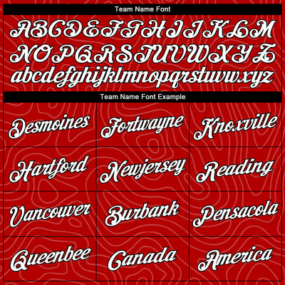 Custom Red White-Black Rounded Zigzag Lines Authentic City Edition Basketball Jersey