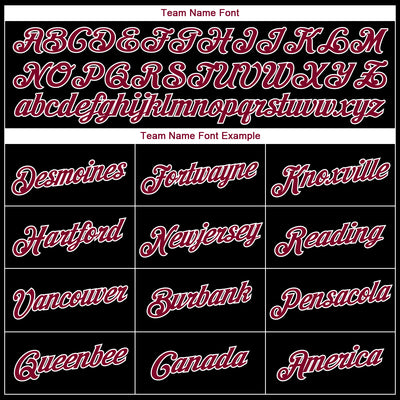 Custom Black Maroon-White Side Stripes Authentic City Edition Basketball Jersey