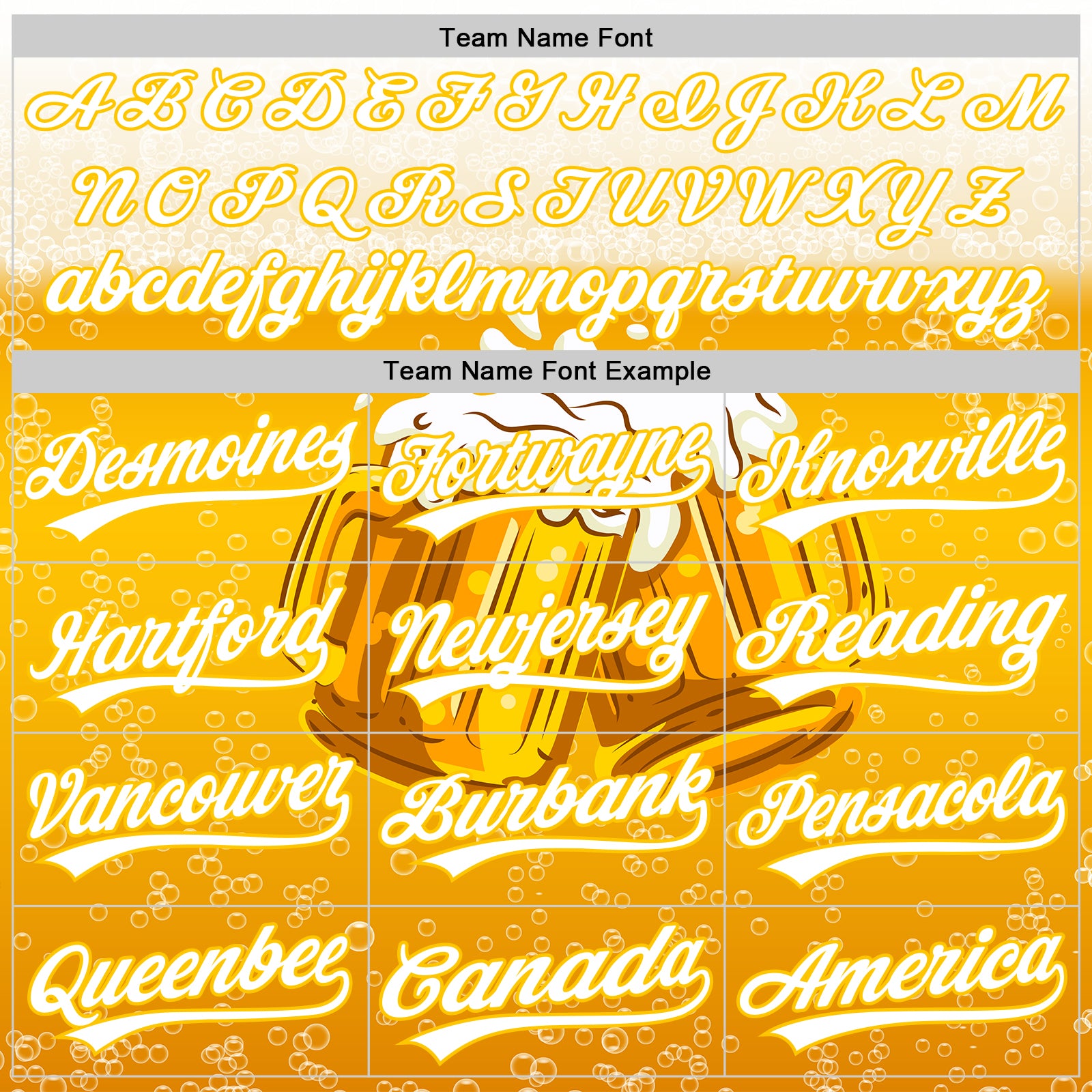 Custom Yellow White 3D Pattern Design International Beer Day Authentic Baseball Jersey