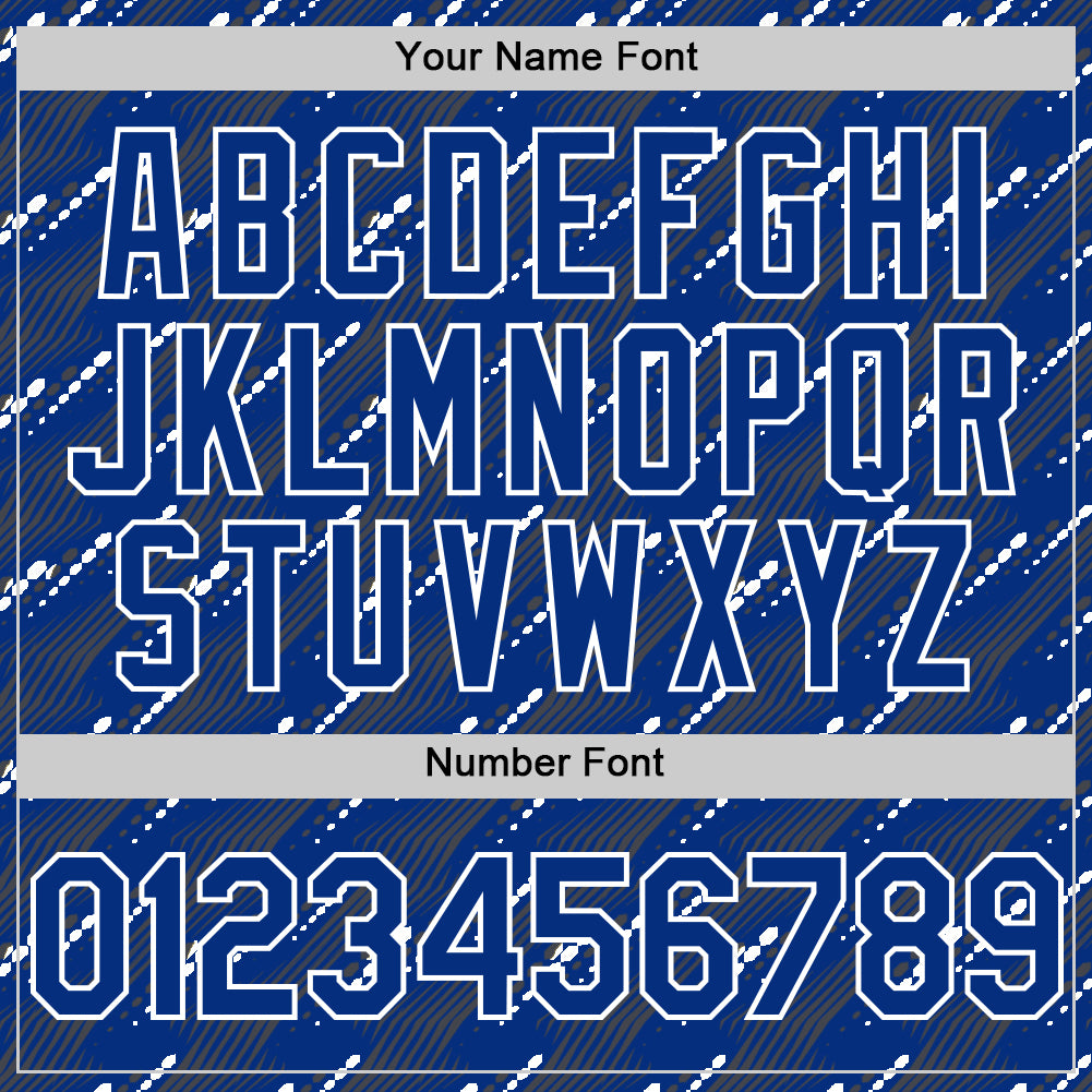 Custom Royal White 3D Pattern Design Slant Lines Authentic Baseball Jersey