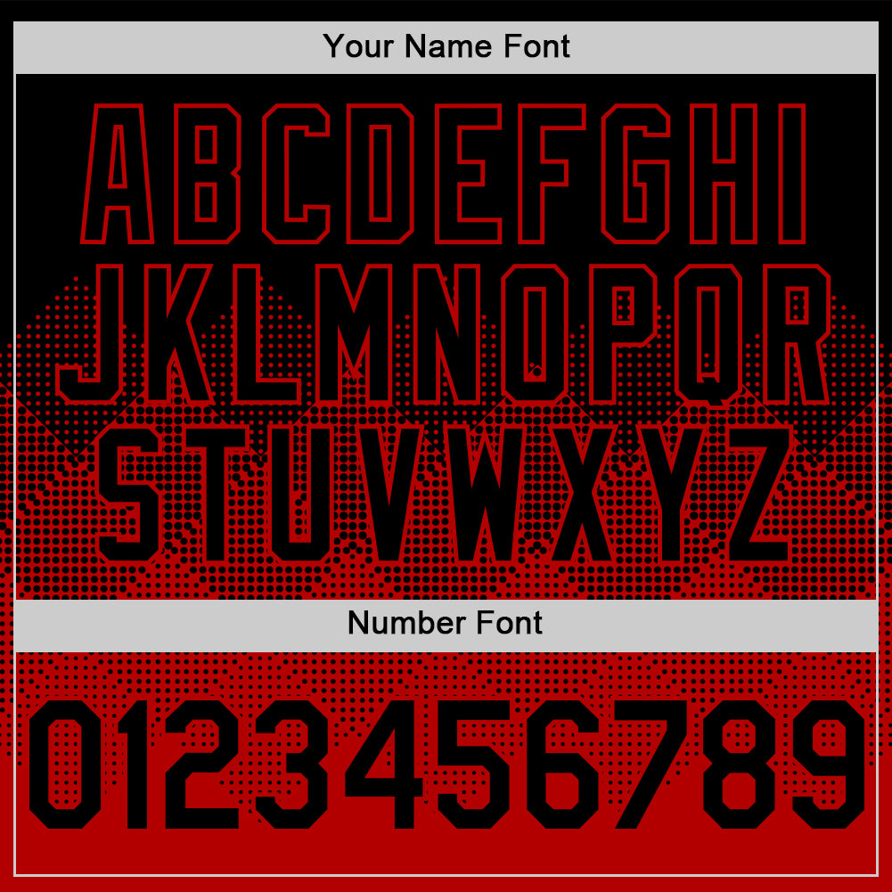 Custom Black Red 3D Pattern Design Gradient Square Shapes Authentic Baseball Jersey