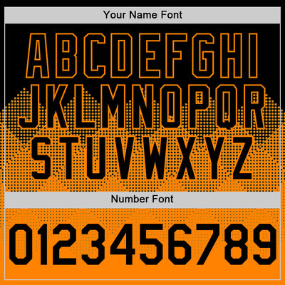 Custom Black Bay Orange 3D Pattern Design Gradient Square Shapes Authentic Baseball Jersey