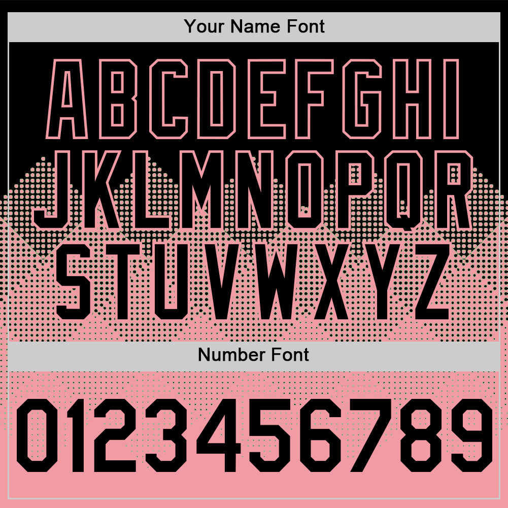 Custom Black Medium Pink 3D Pattern Design Gradient Square Shapes Authentic Baseball Jersey