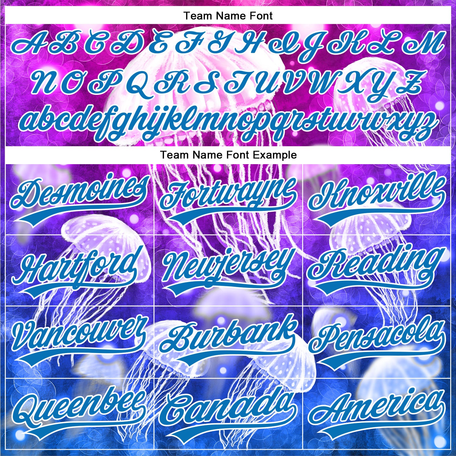 Custom Purple Blue-White 3D Pattern Design Jellyfish Authentic Baseball Jersey