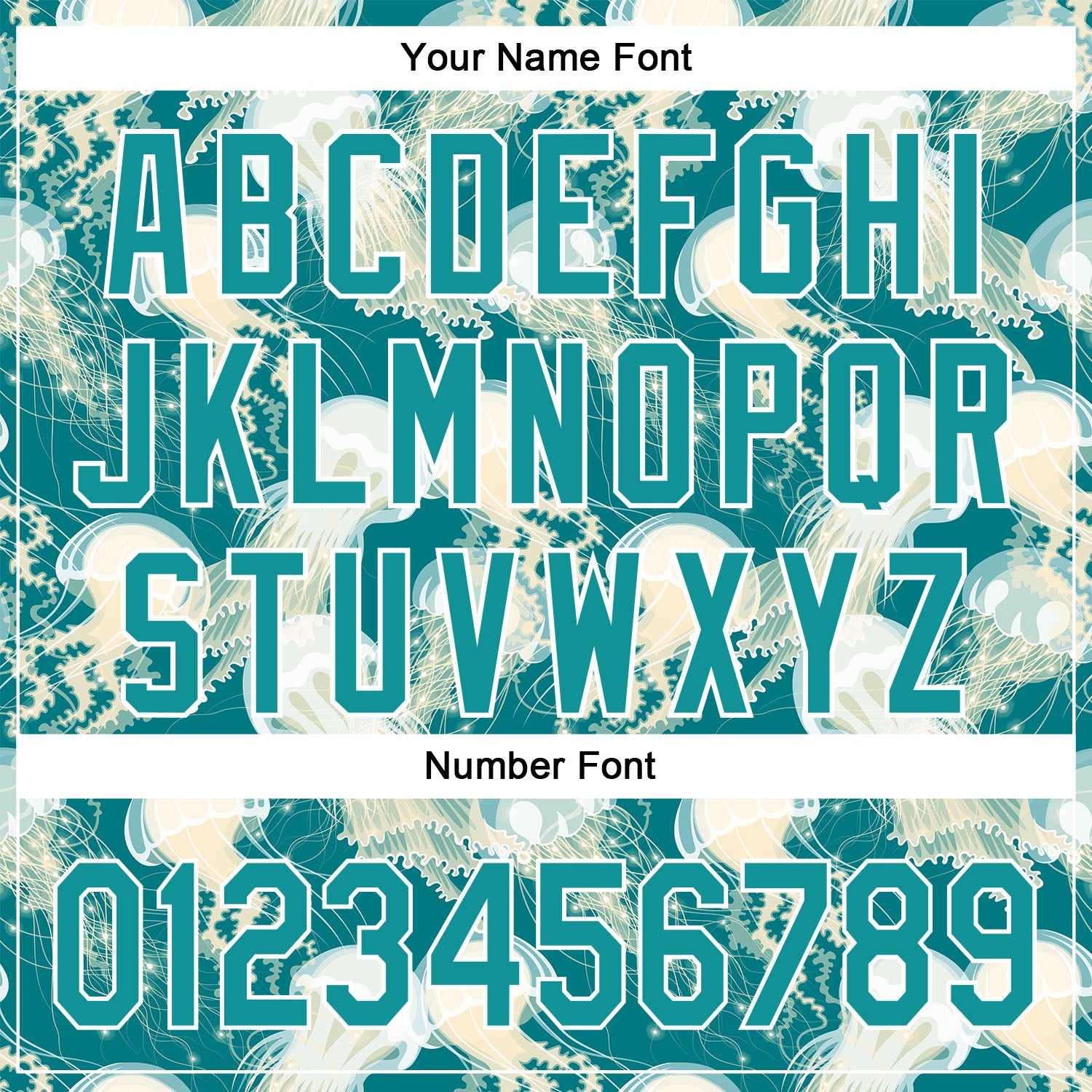 Custom Teal White 3D Pattern Design Jellyfish Authentic Baseball Jersey