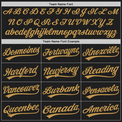 Custom Graffiti Pattern Old Gold-Black 3D Scratch Authentic Baseball Jersey