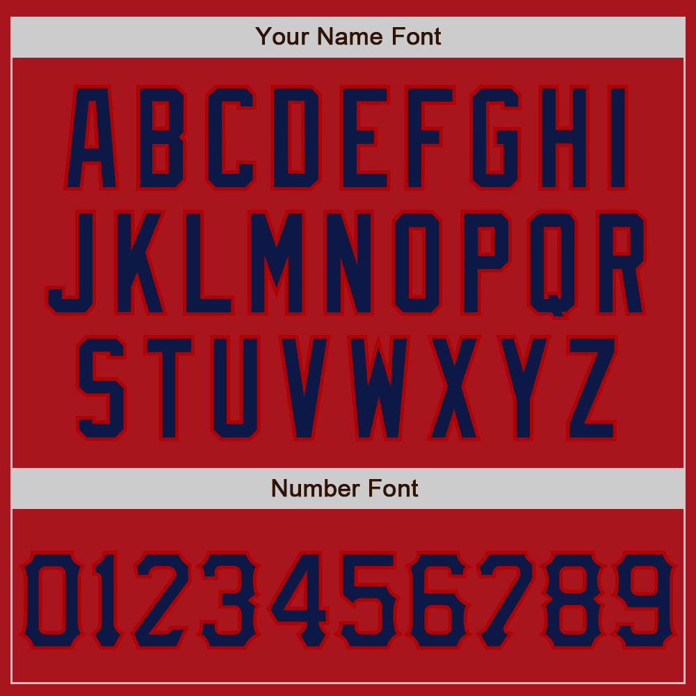 Custom Graffiti Pattern Navy-Red 3D Scratch Authentic Baseball Jersey