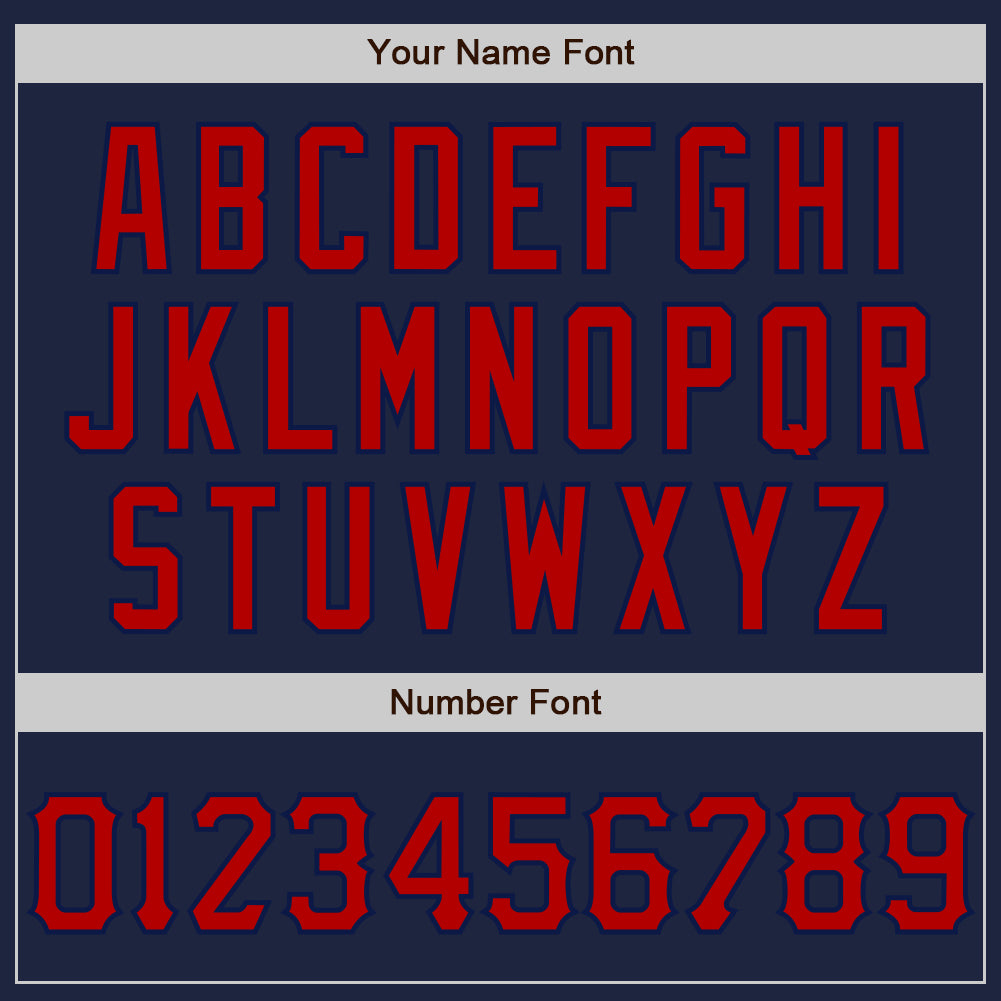 Custom Graffiti Pattern Red-Navy 3D Scratch Authentic Baseball Jersey