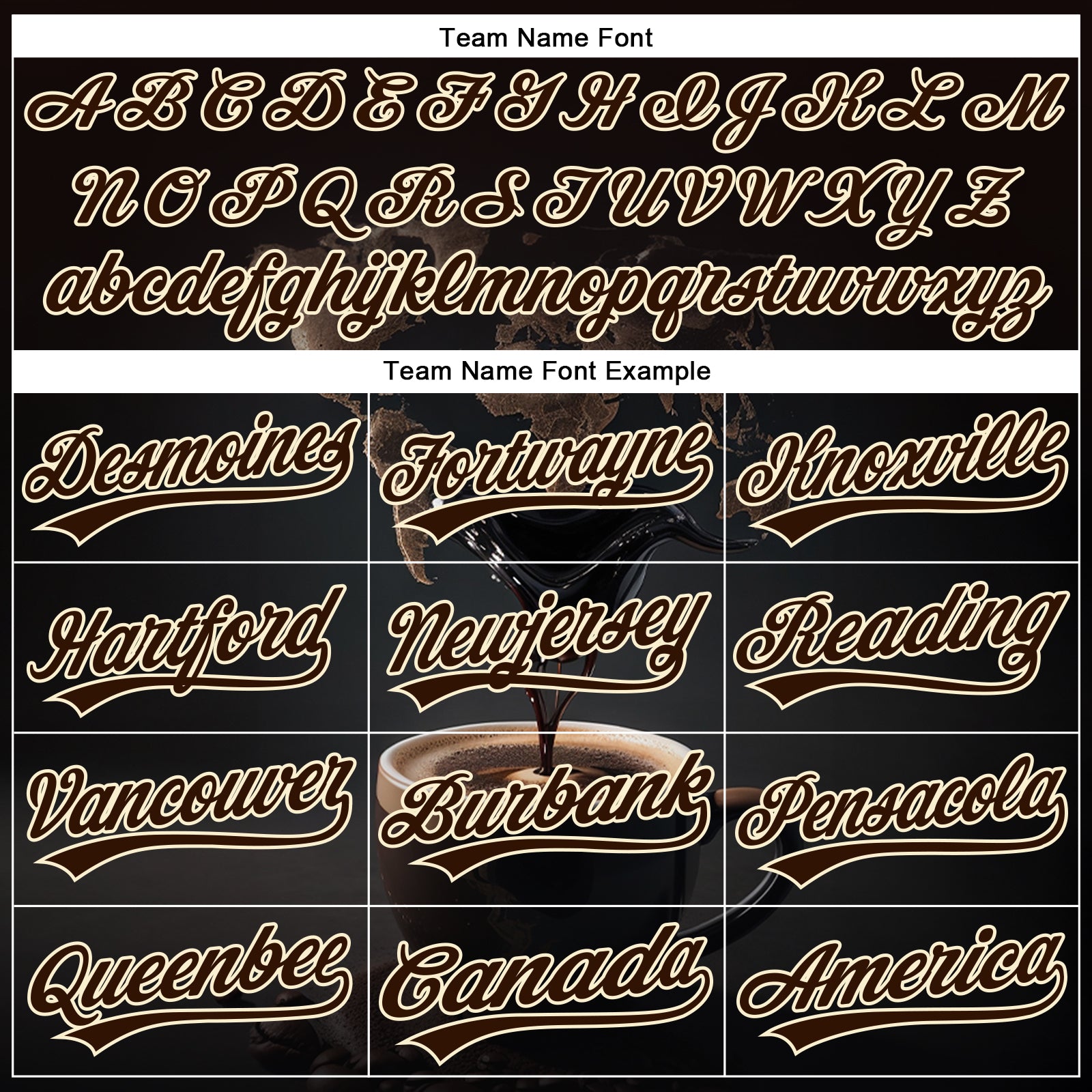 Custom Black Brown Cream 3D Pattern Design International Coffee Day Authentic Baseball Jersey
