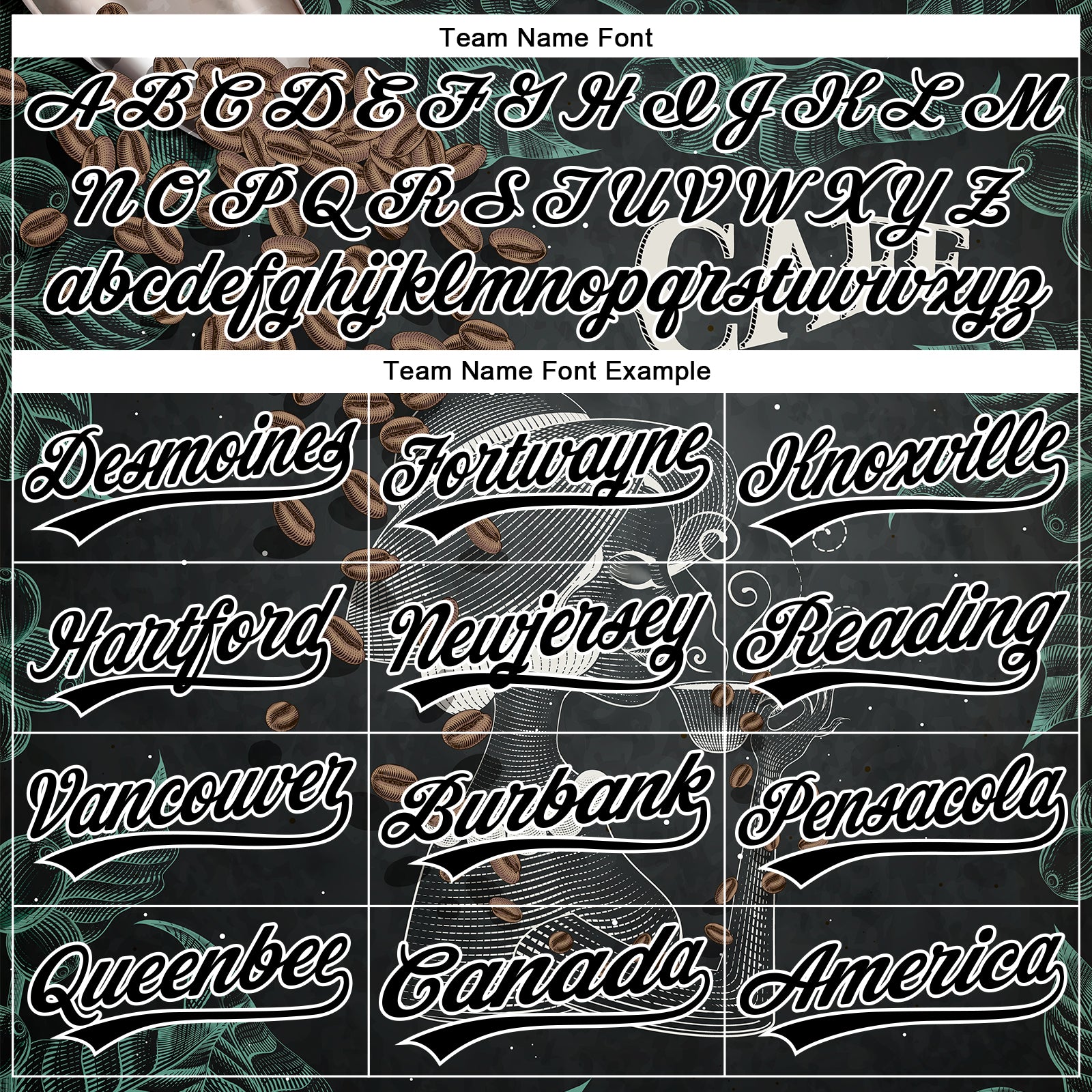 Custom Black White 3D Pattern Design International Coffee Day Authentic Baseball Jersey