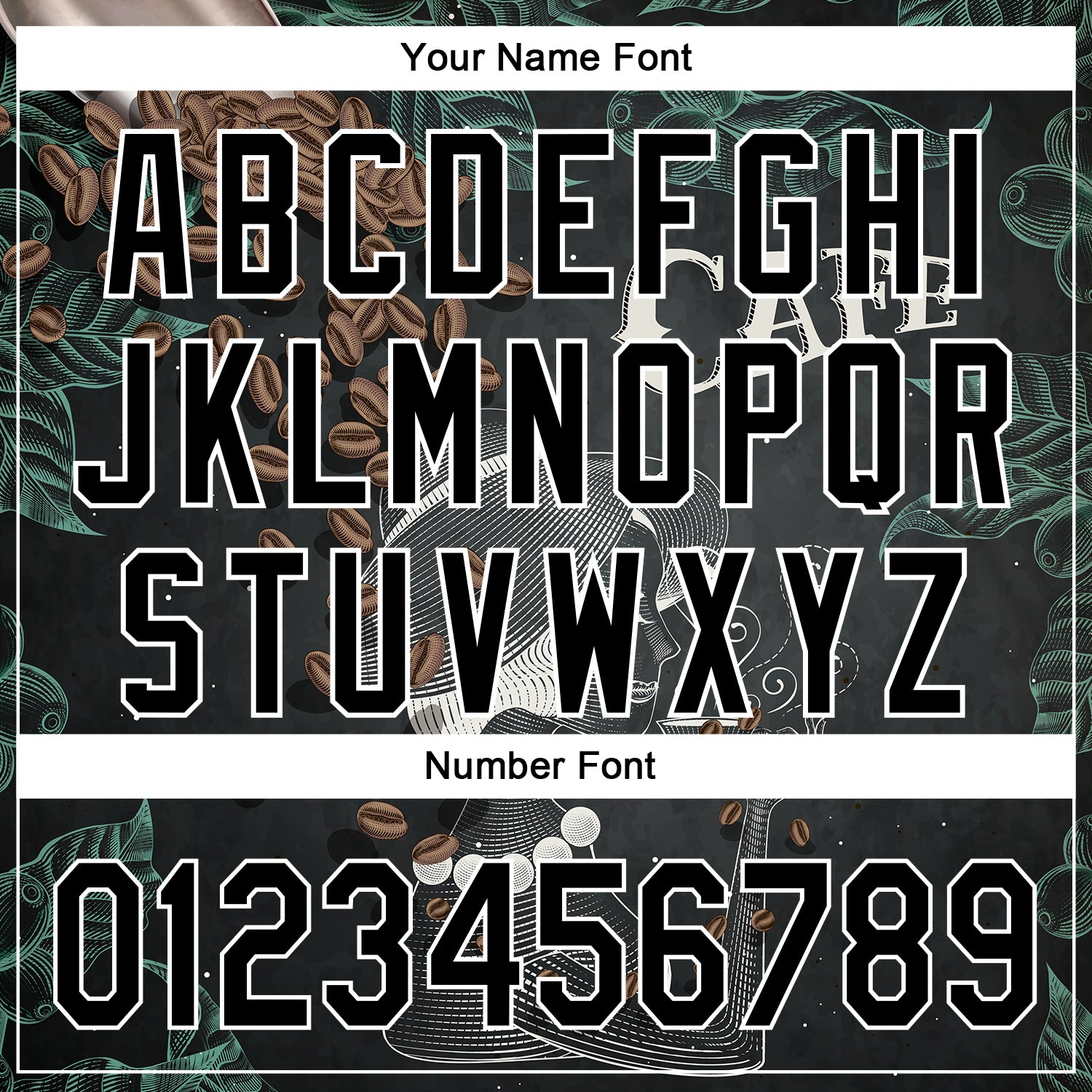 Custom Black White 3D Pattern Design International Coffee Day Authentic Baseball Jersey