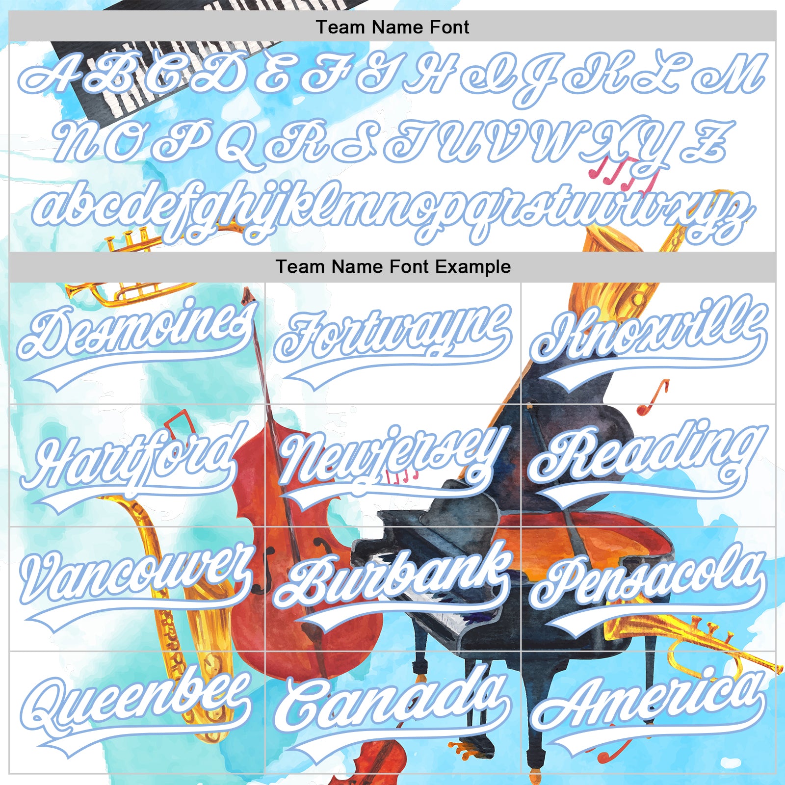 Custom White Light Blue 3D Pattern Design Music Festival Authentic Baseball Jersey