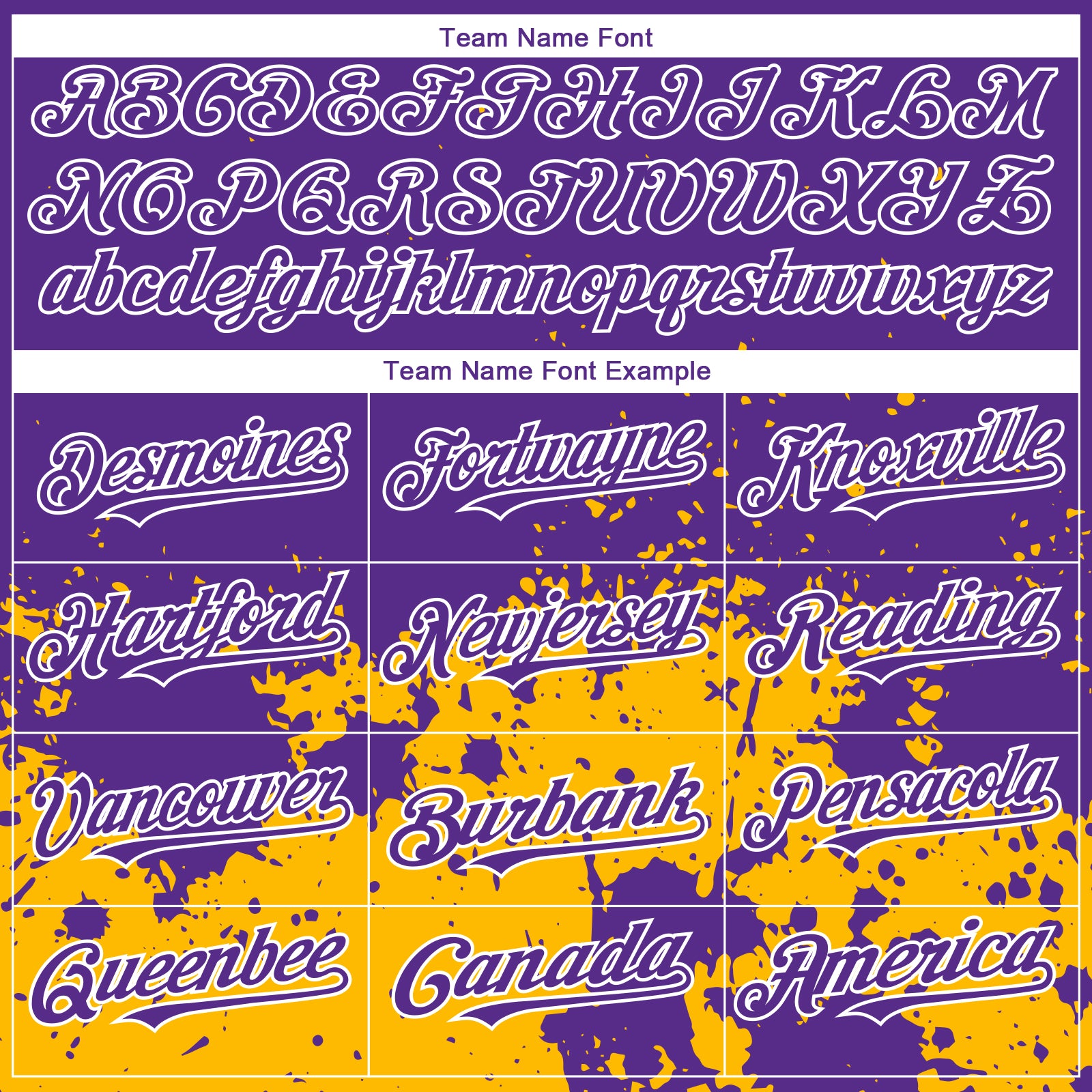 Custom Purple Gold-White 3D Pattern Design Abstract Splash Grunge Art Authentic Baseball Jersey