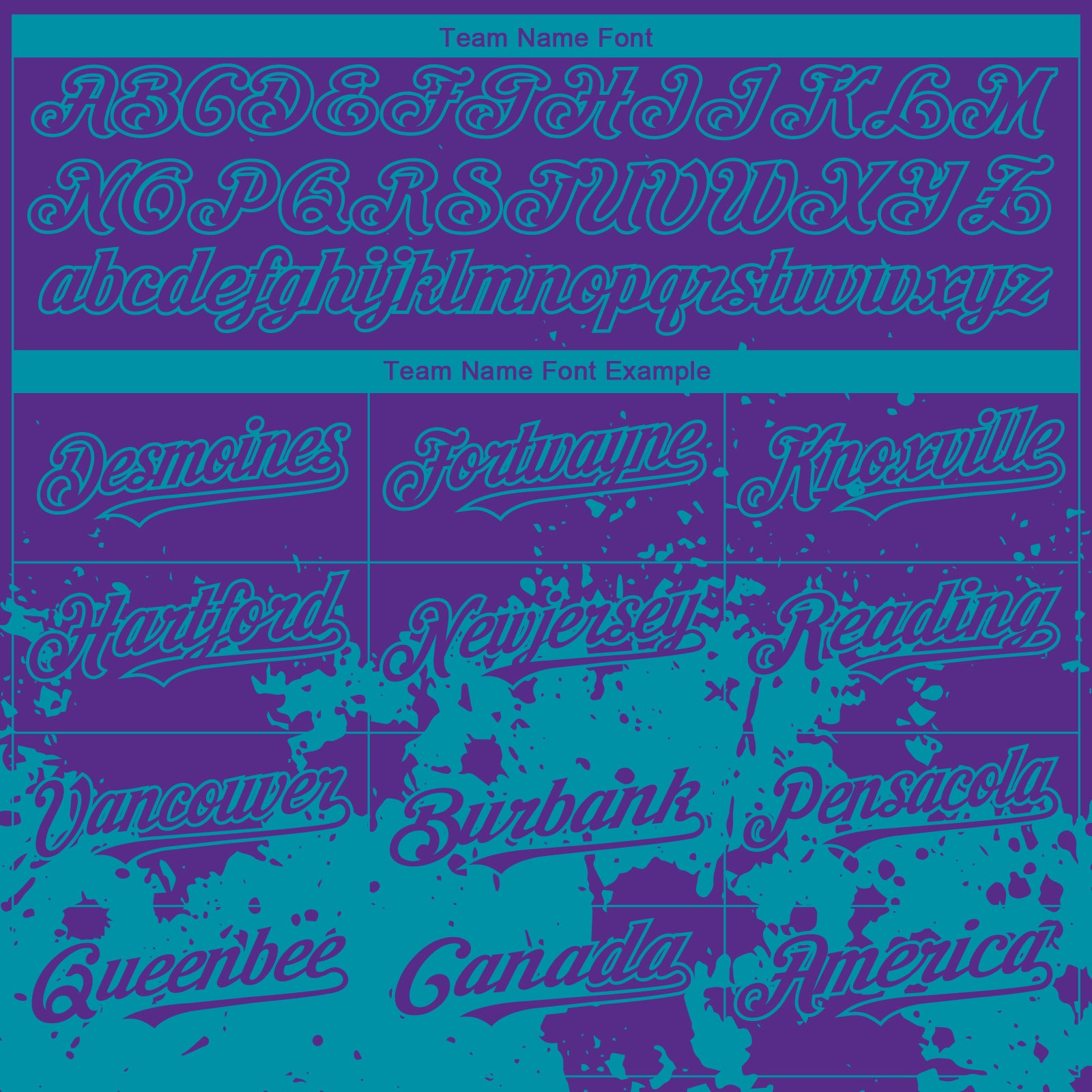 Custom Purple Teal 3D Pattern Design Abstract Splash Grunge Art Authentic Baseball Jersey