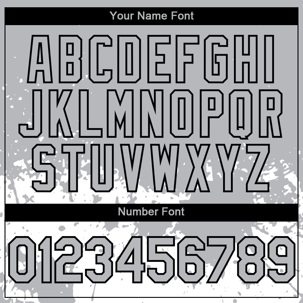 Custom Gray Black-White 3D Pattern Design Abstract Splash Grunge Art Authentic Baseball Jersey