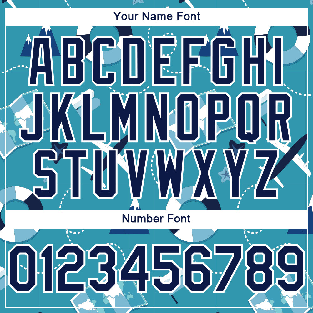 Custom Lakes Blue Navy-White 3D Pattern Design Holiday Travel Authentic Baseball Jersey