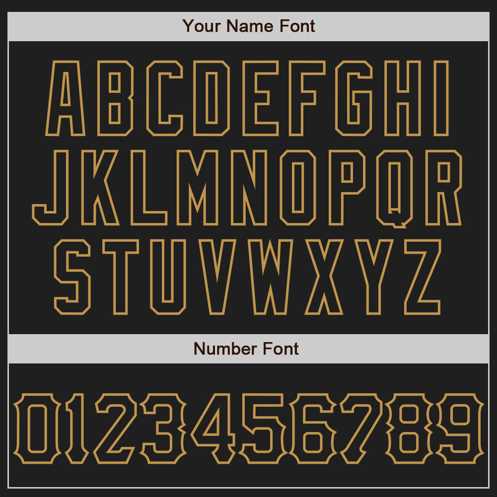 Custom Black Old Gold 3D Pattern Design Abstract Network Authentic Baseball Jersey