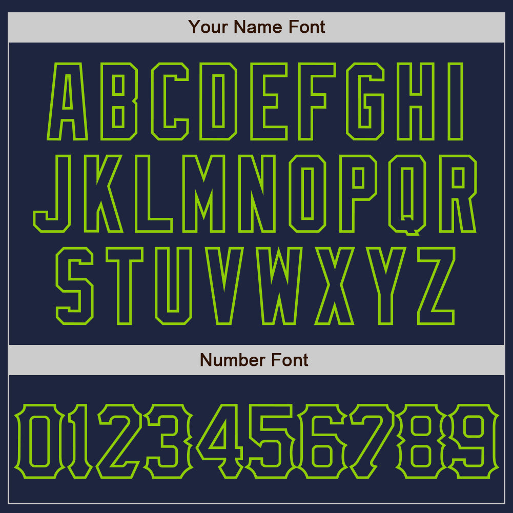 Custom Navy Neon Green 3D Pattern Design Abstract Network Authentic Baseball Jersey