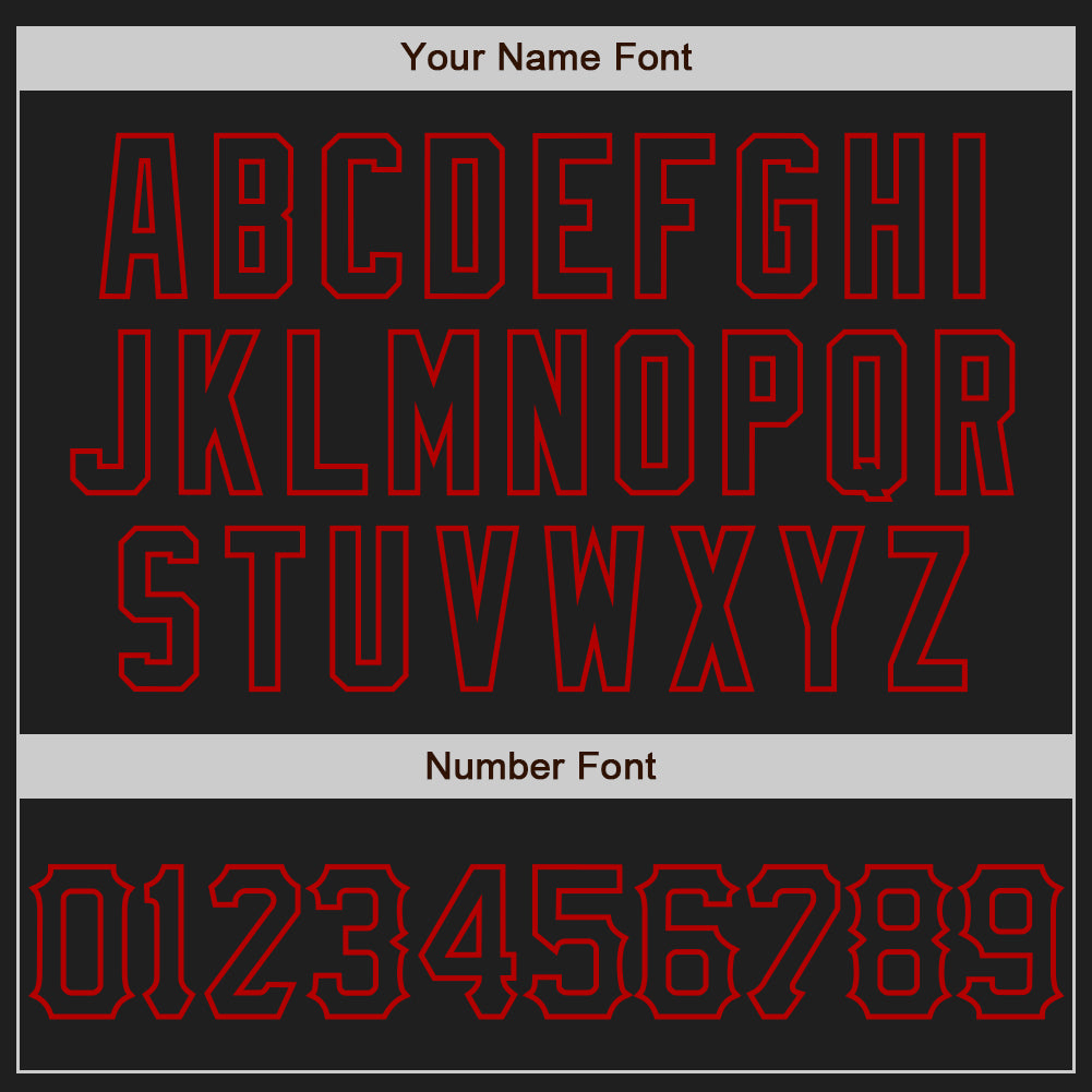 Custom Black Red 3D Pattern Design Curve Lines Authentic Baseball Jersey