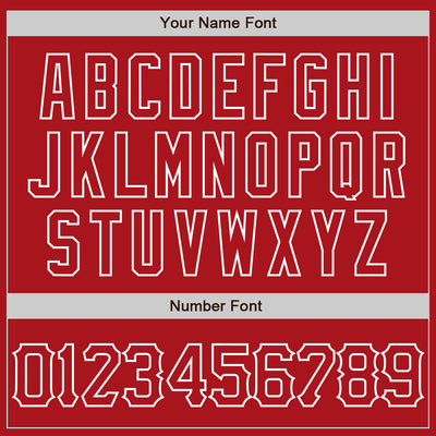 Custom Red White 3D Pattern Design Curve Lines Authentic Baseball Jersey