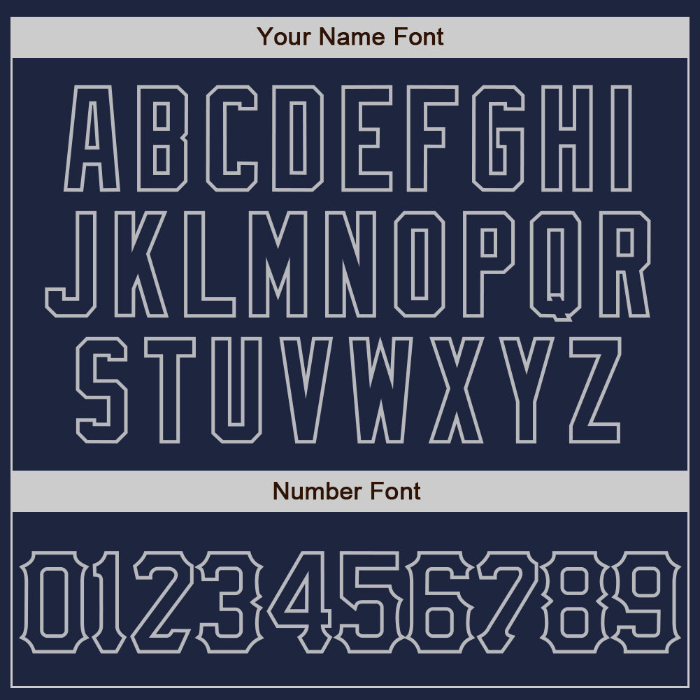 Custom Navy Gray 3D Pattern Design Curve Lines Authentic Baseball Jersey