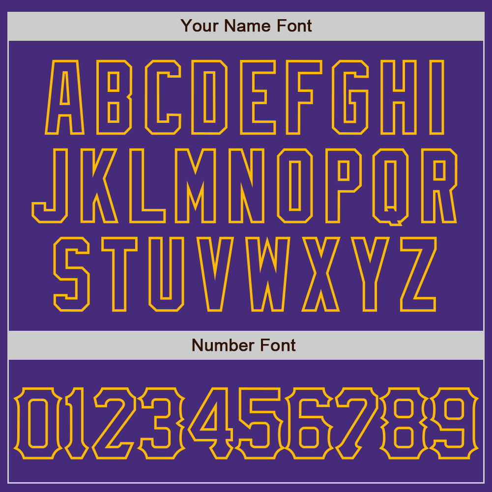 Custom Purple Gold 3D Pattern Design Curve Lines Authentic Baseball Jersey