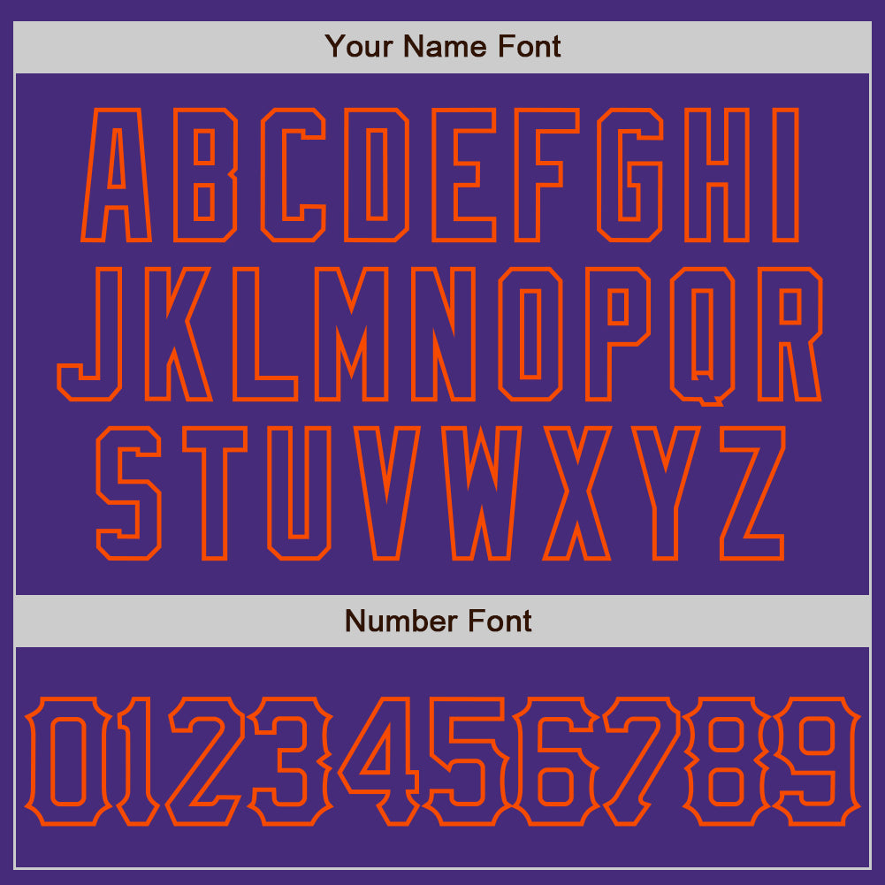 Custom Purple Orange 3D Pattern Design Curve Lines Authentic Baseball Jersey