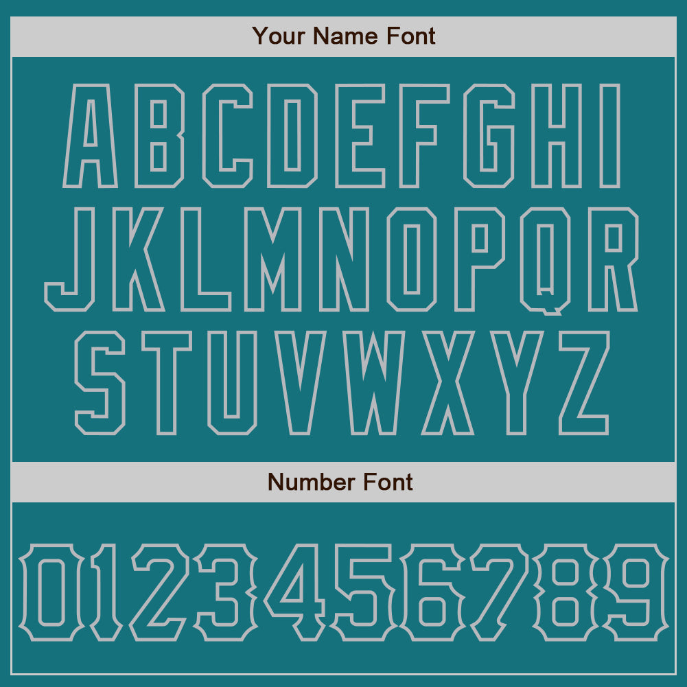 Custom Teal Gray 3D Pattern Design Curve Lines Authentic Baseball Jersey