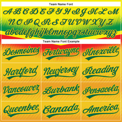 Custom Yellow Kelly Green 3D Pattern Design Abstract Vibe Dots Authentic Baseball Jersey