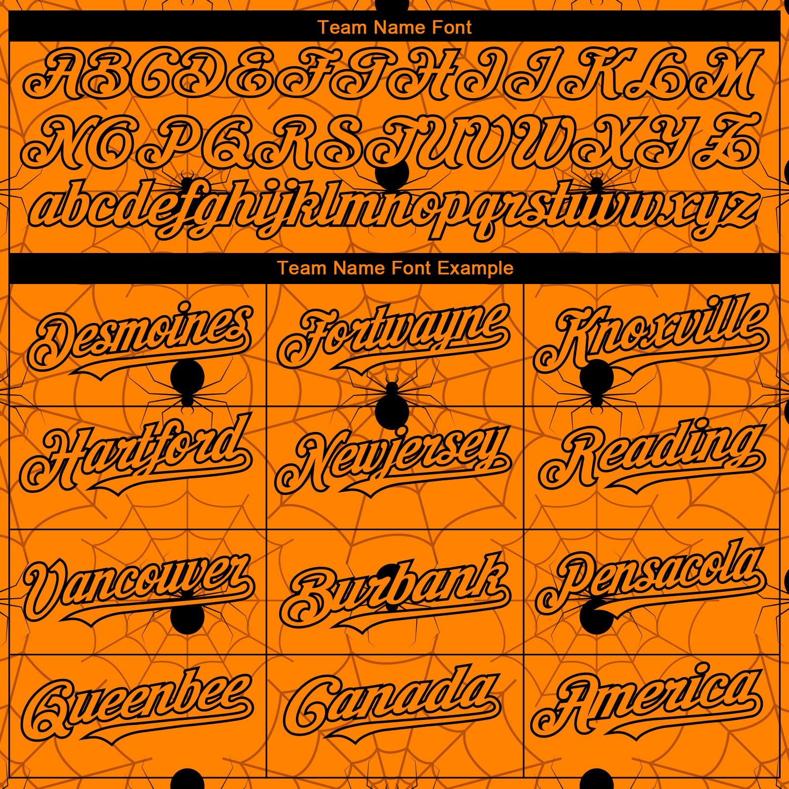 Custom Bay Orange Black 3D Pattern Design Spider Web Authentic Baseball Jersey