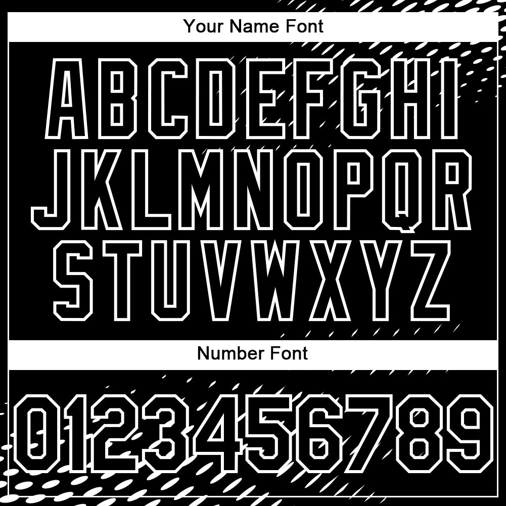 Custom Black White 3D Pattern Design Halftone Authentic Baseball Jersey