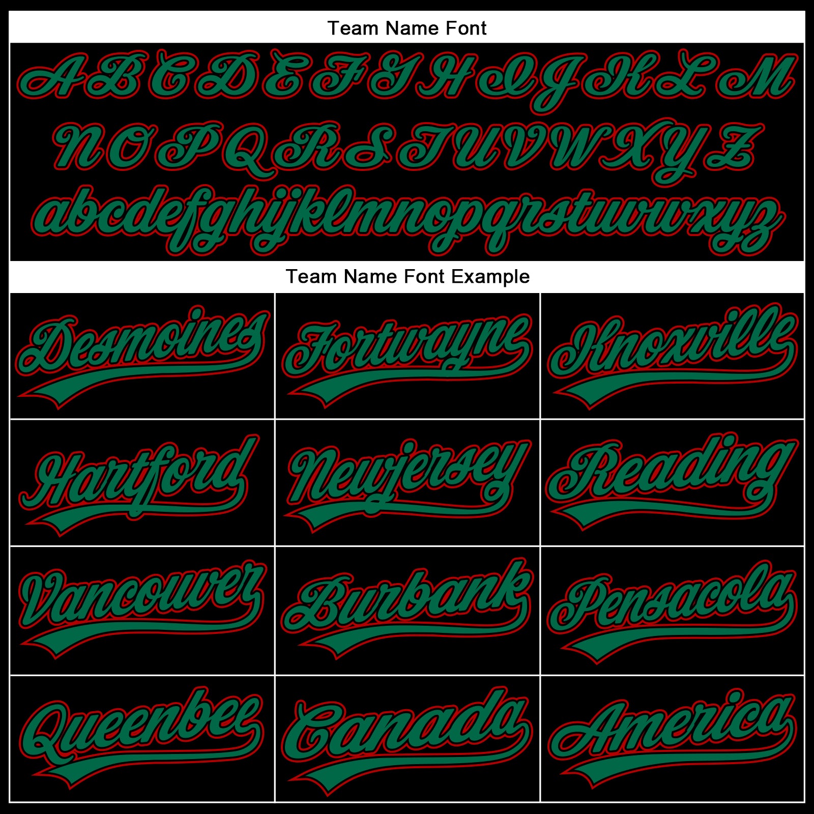 Custom Black Kelly Green-Red 3D Pattern Design Curve Solid Authentic Baseball Jersey