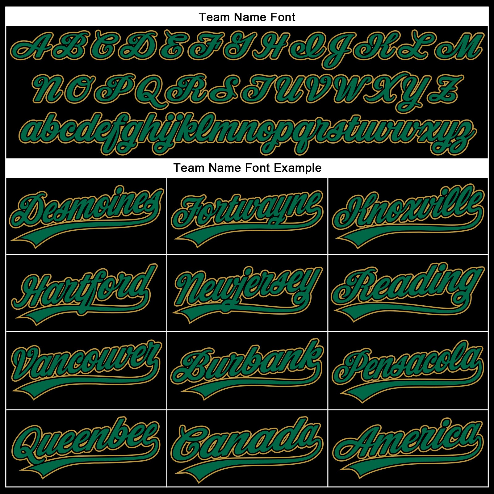 Custom Black Kelly Green-Old Gold 3D Pattern Design Curve Solid Authentic Baseball Jersey