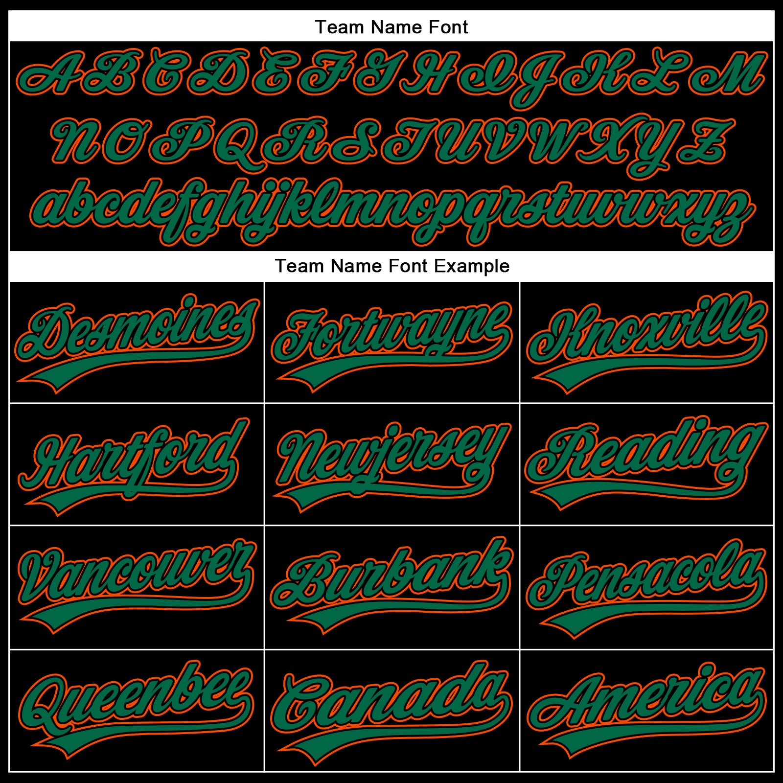 Custom Black Kelly Green-Orange 3D Pattern Design Curve Solid Authentic Baseball Jersey