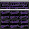 Custom Black Purple-Gray 3D Pattern Design Curve Solid Authentic Baseball Jersey