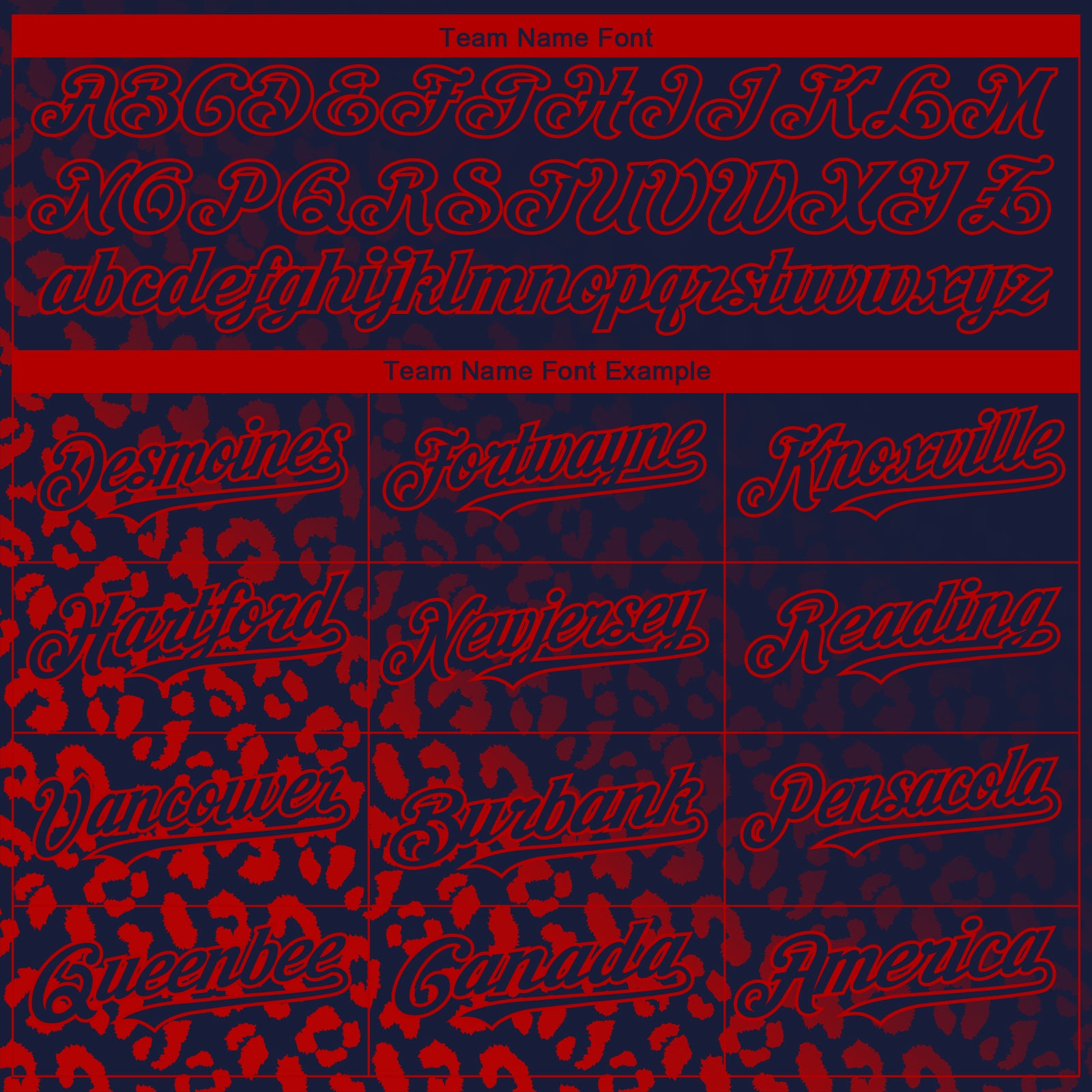 Custom Navy Red 3D Pattern Design Leopard Print Fade Fashion Authentic Baseball Jersey