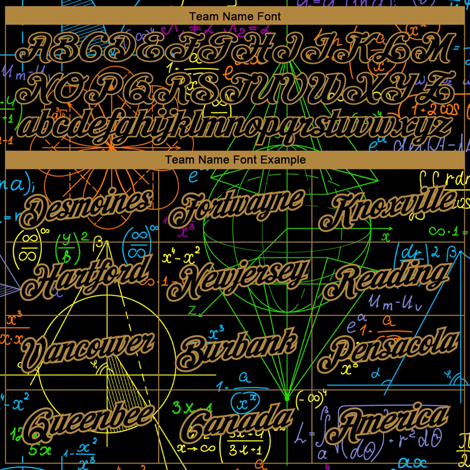 Custom 3D Pattern Design Math Performance T-Shirt