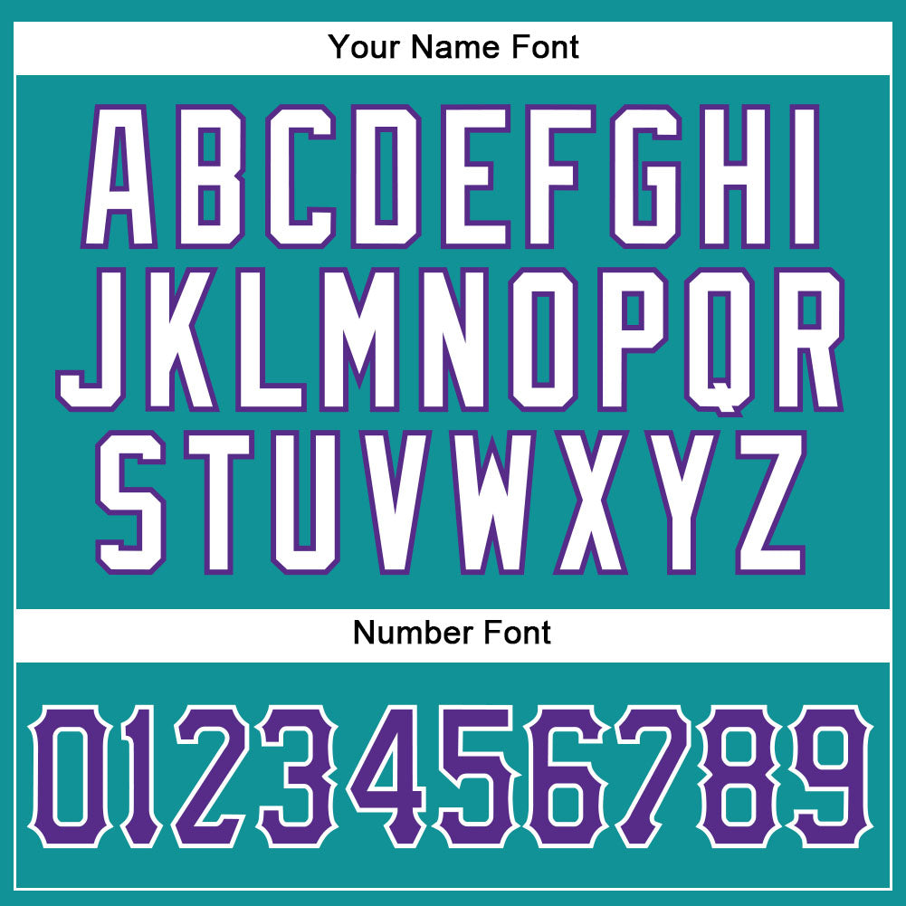 Custom Teal White Pinstripe Purple-White Authentic Baseball Jersey