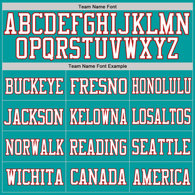 Custom Aqua White-Red Mesh Authentic Football Jersey