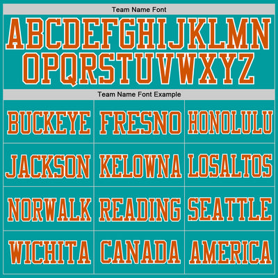 Custom Aqua Texas Orange-White Mesh Authentic Football Jersey